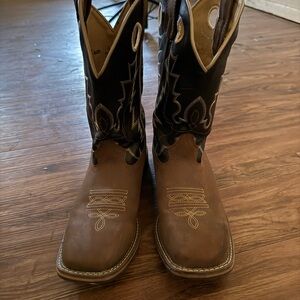 Brown Kids Cowboy Boots